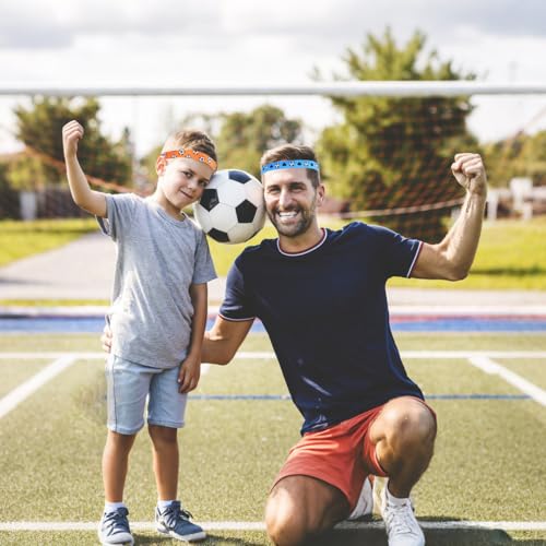 SCORYULE 6PCS Soccer Headbands with Stroage Bag for Girls, Adjustable, Non Slip, Thin Athletic Stretch Elastic Headband Set3