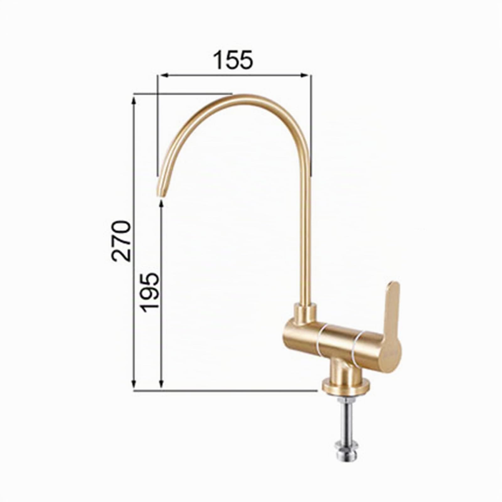 Grifo Abatible Cocina Grifo Osmosis Frío Simple 360 Osmosis Inversa Grifos Abatibles Cocina,B Dorada