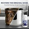 WETQUEEN Stainless Steel Cleaner and Polish Kit - Heavy Duty Cookware Cleanser Powder with 3 Pads - Removes Burnt Stains, Rust, Water Spots & Grease from Pots, Pans, Sinks & Appliances (12.35 oz) #1
