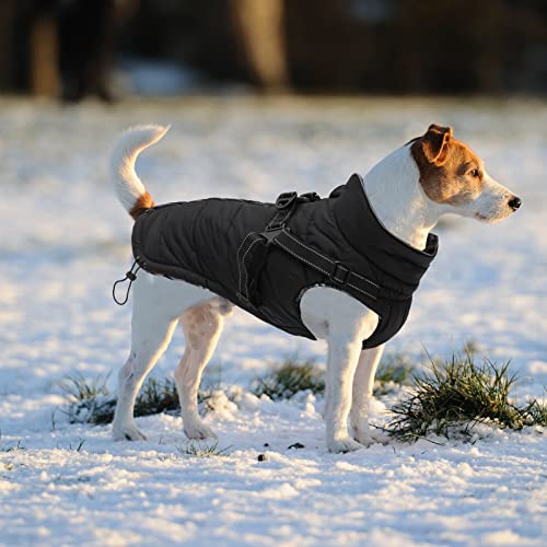 Warm Pet Dog Coats and Jackets,Waterproof Reflective Pet Dog Harness Vest Winter Puppy Clothes with Chest Strap - Image 2