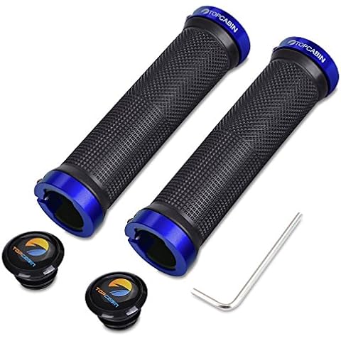 TOPCABIN Fahrrad Lenker Griffe 1 Paar ,Zwei Enden Aluminium Lock Cover