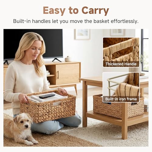 Image of StorageWorks Wicker Baskets for Storage, Wicker Storage Baskets, 1-Pack