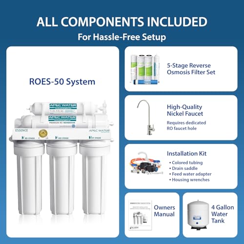 Image of APEC Water 50 GPD Essence Reverse Osmosis Drinking Water Filter System (ROES-50)