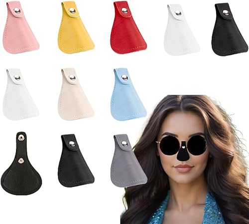 Juego de 10 unidades de protección solar para la nariz, parche de ojos para gafas de luz solar hombres mujeres deportes (10)