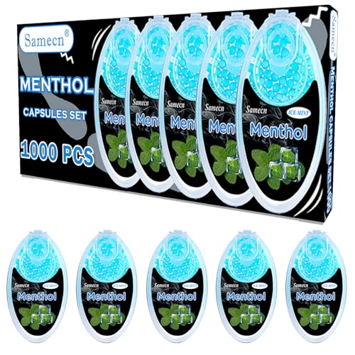 Menthol capsules | Kit de 1000 Pièces | Billes Aromatiques DIY pour Filtres | Nouvelle formule Ultra Cool
