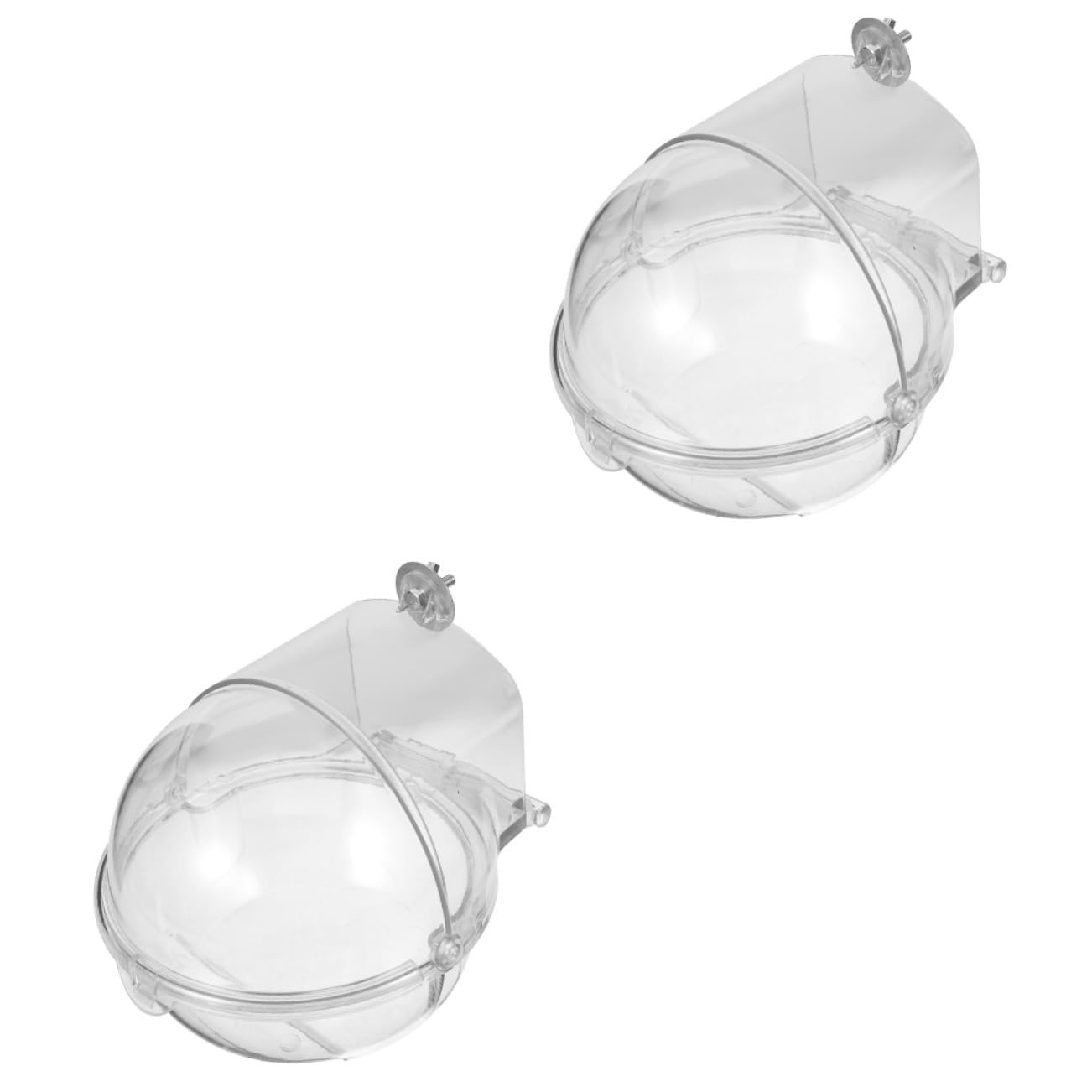 YARNOW 2 Pz Bagno per Uccelli Gabbia Alimentatore Gazebo Ratto Fontana Stagno Vasca Sospesa per Uccelli Pratica Vasca da Bagno a Pappagallo Vasca per Uccelli Plastica