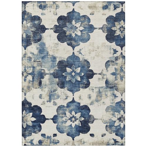 Tapete rectangular 9' x 12' azul marino Addison Rugs miniatura 3