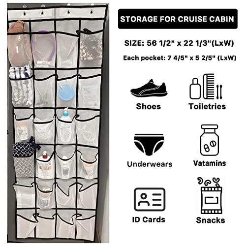 Generic Cruise Essentials Over The Door Shoe Organizer Magnetic Hooks for Royal Caribbean/Carnival/Princess/NCL/Celebrity/MSC/Norwegian Ship Cabin,Small Hanging Decoration Magnets - Image 2