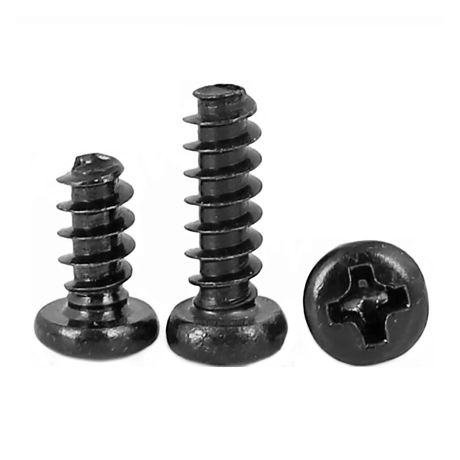 Tornillos Tornillos autorroscantes Tornillo de Ace 100 Tornillos autorroscantes de Cabeza Plana con Ranura en Mini M2.6 de Acero al Carbono Negro(M2.6 x100pcs*6mm)