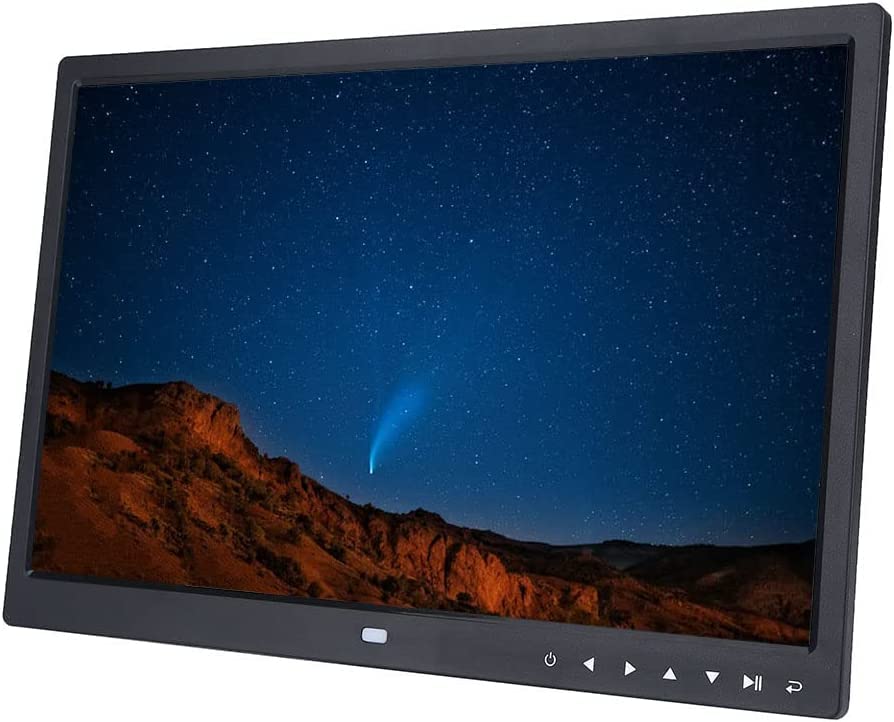 FOLOSAFENAR Touch Digital Picture Frame Smart Photo Frame 15 Inch Touch LED Screen 1280X800 Hd Display Music and Alarm Function with Controller Charger (Us Plug) User Manual(Black)