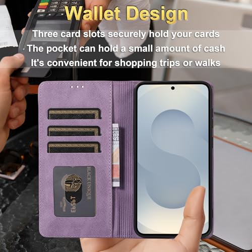 Étui en cuir PU pour iPhone 17 5G avec finitions soignées violet clair - 2