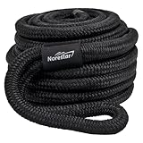Norestar Double Braided Nylon Marine Dock Line/Boat Mooring Rope, Black