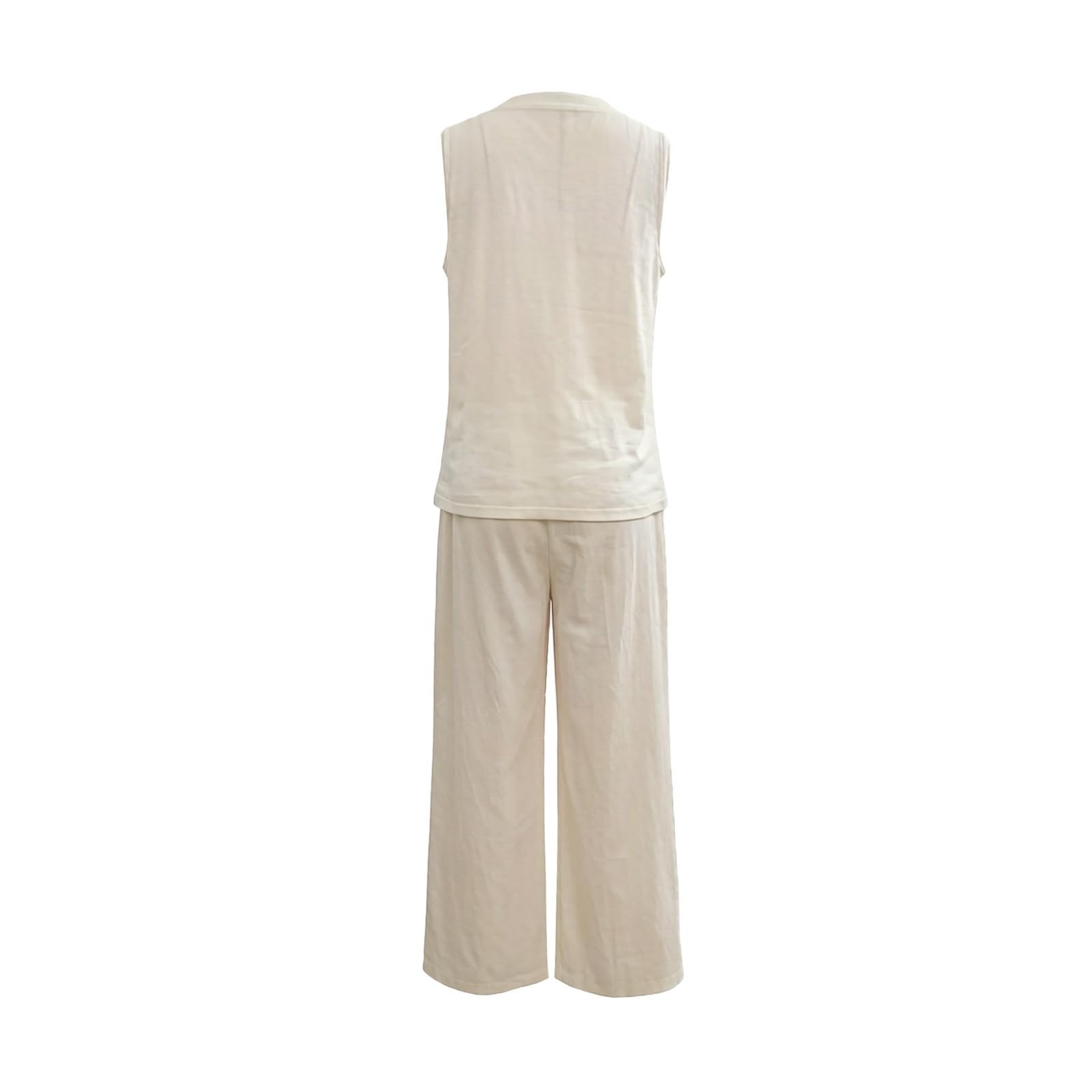 Generico 2026 Tuta estiva con canotta e pantaloni coordinati, leggera e versatile, ideale per vacanze e outfit quotidiano primaverile.