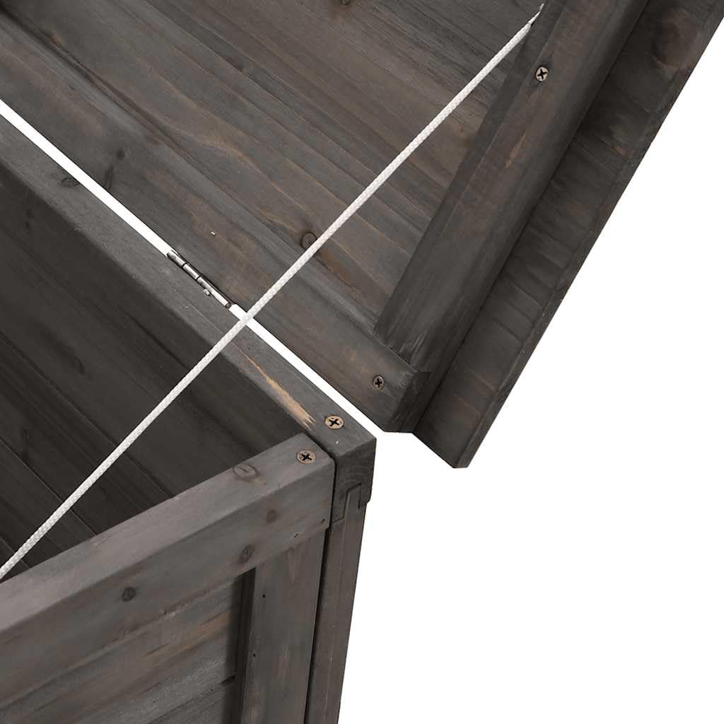Generico Contenitore da Giardino Antracite 150x50x56,5 cm Massello Abete,Cassapanche da Esterno