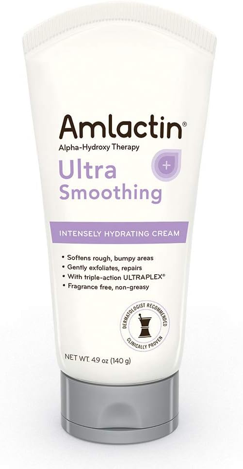 AmLactin Ultra Smoothing Intensely Hydrating Body and Hand Cream for Rough, Bumpy, Dry Skin, 4.9 Ounce