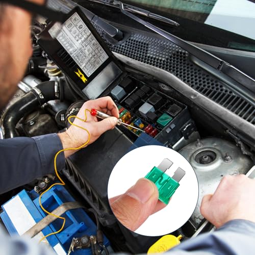 Kit de fusibles para automóvil Alipis, 1 set con probador de fusibles y extractor, estuche de almacenamiento para organización fácil, para automóviles, RV y uso automotriz miniatura 6