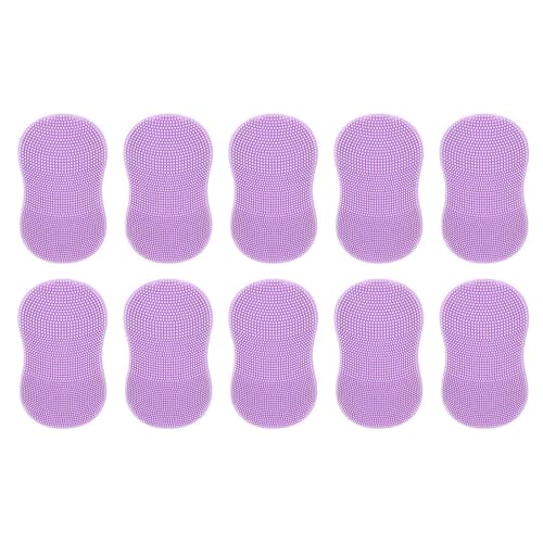 洗顔ブラシ、洗顔ブラシ, ディープクリーニングフェイススクラブシリコンブラシ10本, キャンプ、旅行用の柔らかい毛の手動マッサージフェイススクラバー