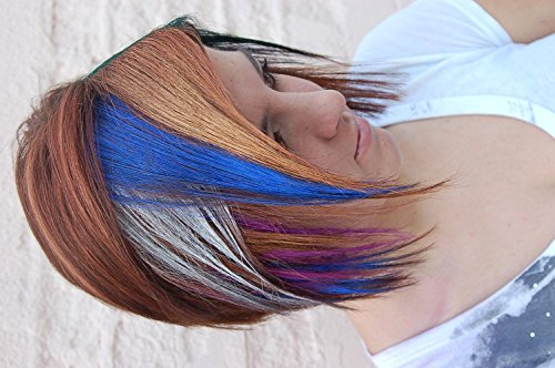Spray temporal para cabello Touch up color azul miniatura 3