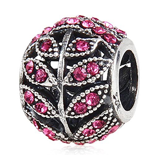soulbead brillante dejar Crystal Charm para Europea Pulsera de bolas de plata de ley 925