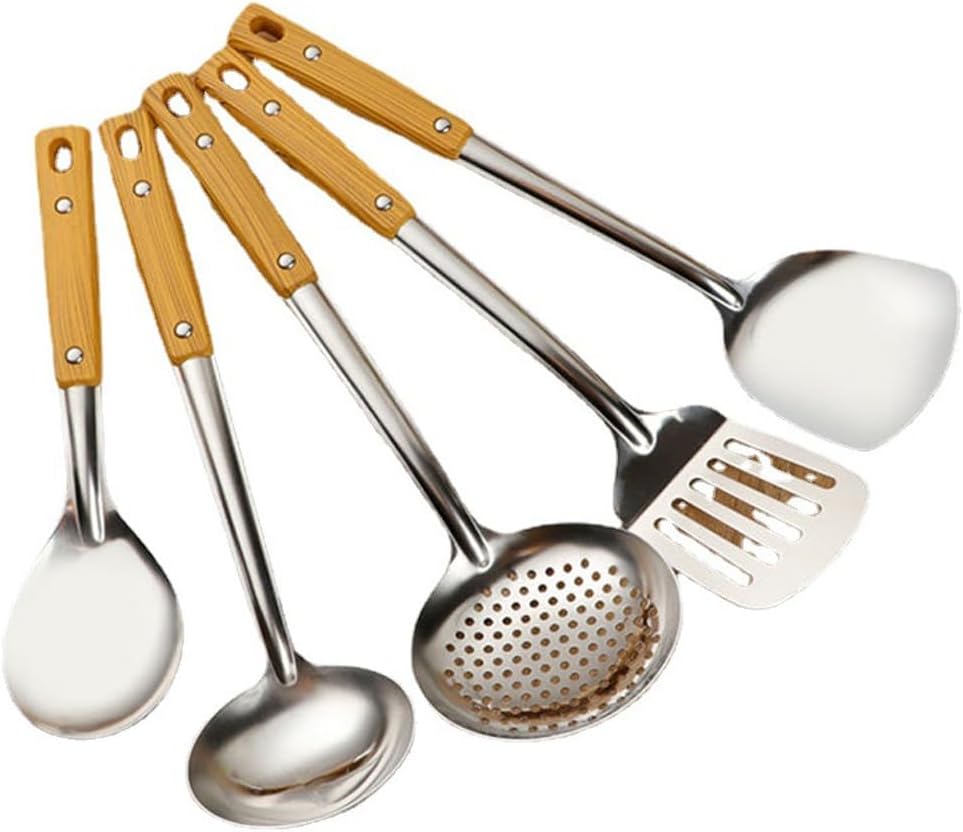 Wood Grain Handle Stainless Steel Sleeve