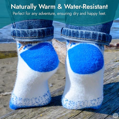 Angora Wool Socks - Machine Washable Dry-Foot Fuzzy Warm Breathable Soft Unisex Indoor/Outdoor Socks for Women and Men2