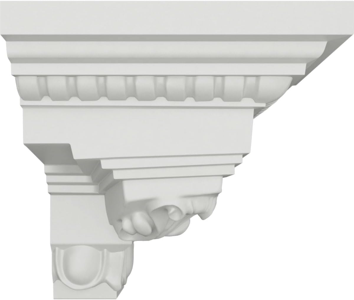 Ekena Millwork MOC03X03AT-CASE-4 Outside Corner for Moulding MLD03X03X05AT (4-Pack), 3 5/8"P x 3 7/8"H, Primed, 4 Pack