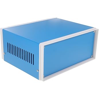 OSALADI Metal Housing Electronics Project Box 3.54 x 6.5 x 3.54 Inch Junction Box Housing for Electrical Installation with Sc
