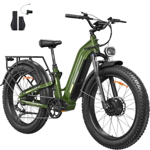 FREESKY Dual Motor Electric Bike for Adults 3500W Fast Ebike 105Miles Long Range 48V 25A Electric...