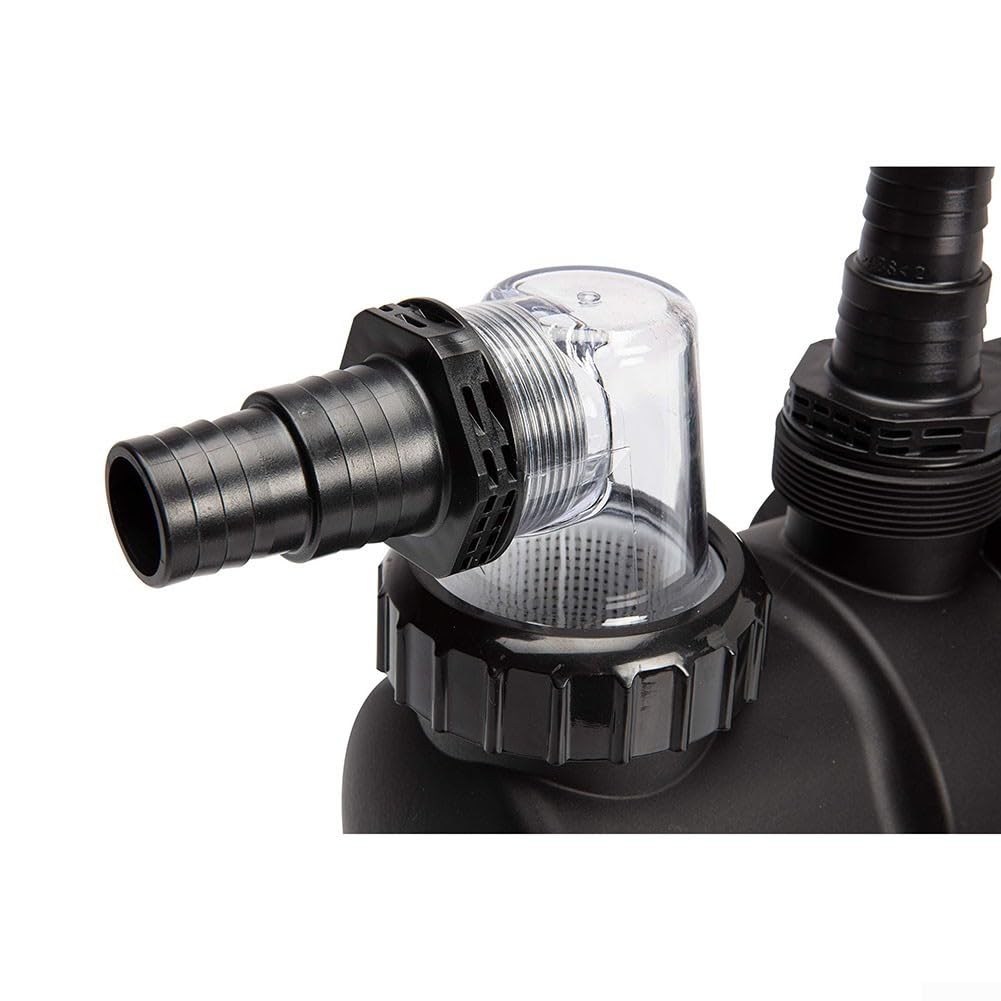 1 pompa per piscina con timer, pompa per piscina fuori terra, portata 9,5 m³/h, funzionamento silenzioso, protezione termica integrata, modello SPS100 per piscine interrate