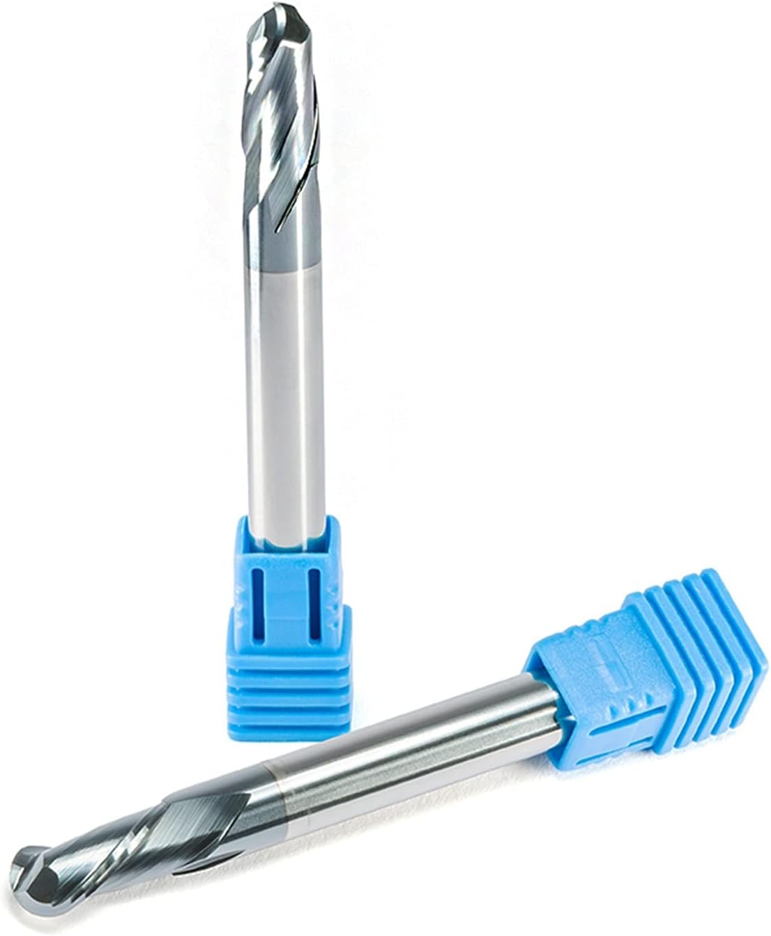 Hardware Milling Cutter 3pc Ball Nose End Mill, 2 Flutes R3.0 R4.0 R5.0 Cnc Milling Cutter, Metal Steel Face Groove Machining HRC55 Coated End Mill OVL 75mm