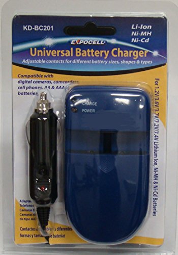 Universal Battery Charger for Camera Batteries & Others (For 1.2V/3.6V/3.7V/7.2V/7.4V Lithium Ion packs, NiMH & NiCD)