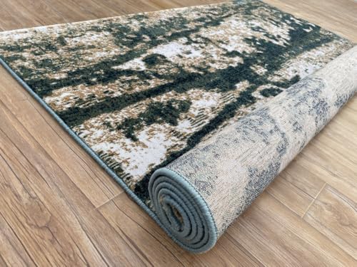 Image of 4 x 6 Feet Modern Carpet for Living Room | Non-Fade Soft Floor Rug for Hall & Bedroom | Easy Clean & Non-Slip Backing