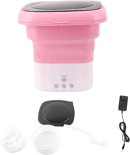 Miniatura 9 de Septpenta Lavadora portátil, mini lavadora de alta capacidad, mini lavadora plegable, tubo de drenaje autónomo para ropa de bebé, ropa interior o