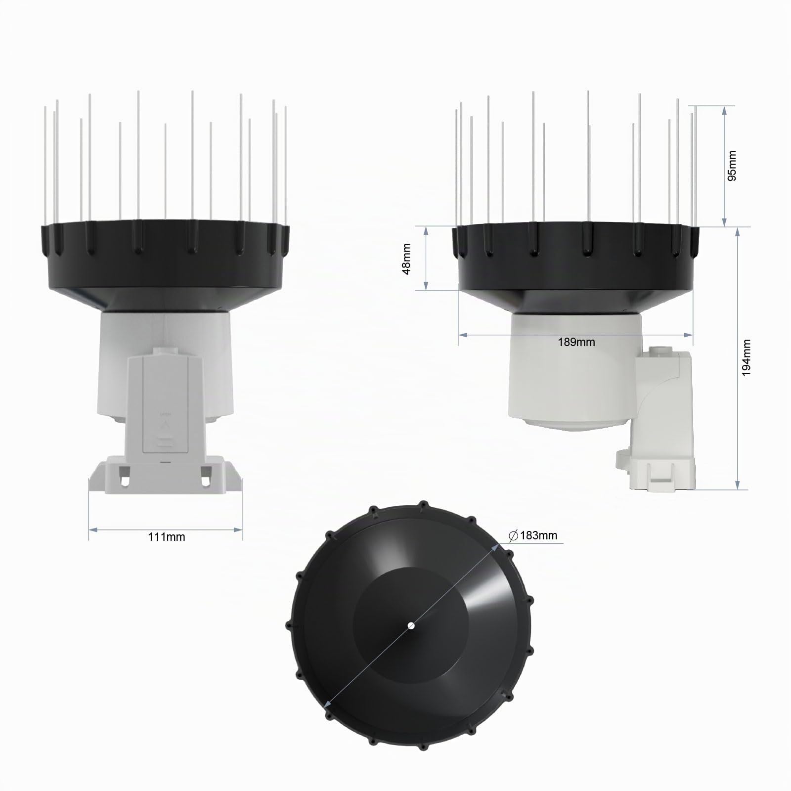 ECOWITT pluviomètre WH40, collecteur de pluie auto-vidange à domicile, pluviomètre sans fil, wi-fi pluviomètre, capteur, enregistrement des précipitations avec clou d'oiseau, ne peut pas être utilisé