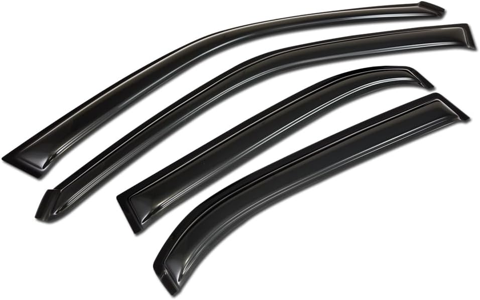R&L Racing Smoke Window Deflector Sun/Rain/Wind Guards V2 Compatible with 1998-2002 Toyota Corolla/Chevy Prizm 4P Set