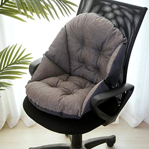 ENMNM クッション 椅子 座布団 腰痛 低反発 ゴムバンド付 腰当て 背もたれ 滑り止め 腰痛 骨盤矯正 仕事用 オフィス 車 イス用 秋冬 プレゼント (グレー)