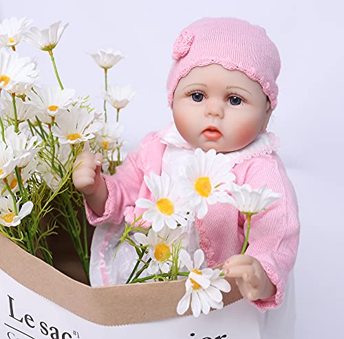 antboat 22 Zoll 55cm Reborn Puppen Lebensecht Weiches Silikon Vinyl Reborn Baby Mädchen Baby Reborn Lebensecht Mädchen… – Bild 4