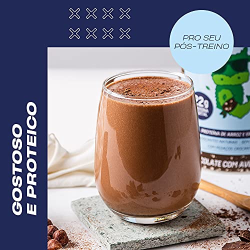 Muke - Pote Proteína Vegana - 450g - Chocolate com Avelã