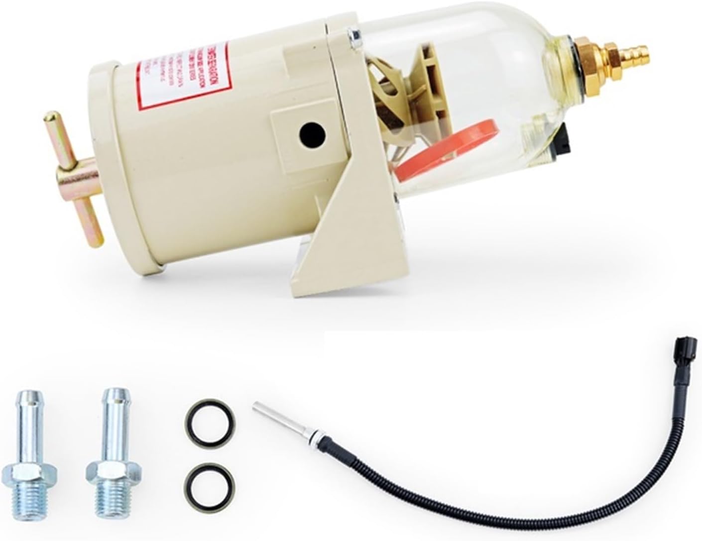 500FG 500FH Fuel Filter Marine Engine Fuel Filter Oil Water Separator Marine Truck 90GPH Suitable for Car Boat(With heating rod 12v)