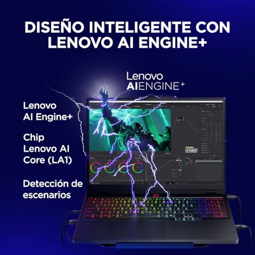 Legion 5 Gen 10 Gaming Laptop IA 15,1 pollici WQXGA OLED (Intel Core i7-13650HX, NVIDIA GeForce RTX 5070, 32 GB RAM, SSD 1TB, Wi-Fi 7, senza sistema operativo), tastiera RGB spagnola nera - Notebook - Immagine 4