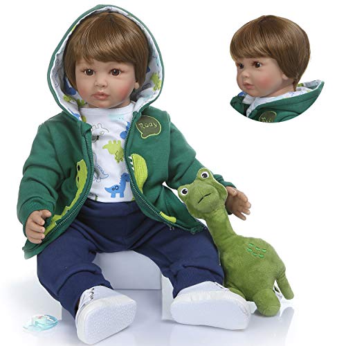 Zero Pam Reborn Baby Dolls 24 Inch 60cm Soft Silicone Reborn Toddler Boy Doll Cloth Body Real Life Like Looking Newborn Dolls Toy