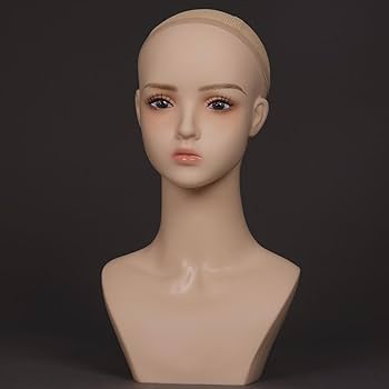 Amazon.co.jp: リアルな女性マネキンヘッド肩付きマネキン