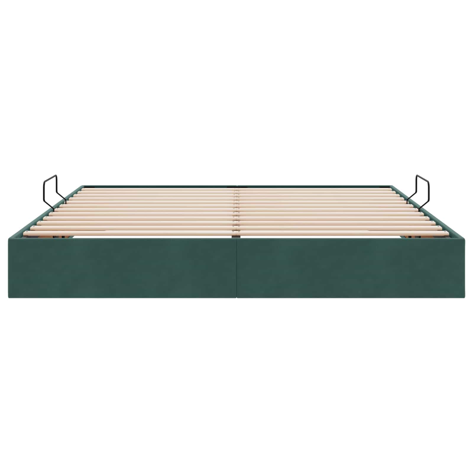 Marco de cama otomana de 160 x 200 cm de terciopelo con espacio de | Elegante marco de cama tapizado para dormitorio con elevación hidráulica, estructura de metal resistente y capacidad de carga