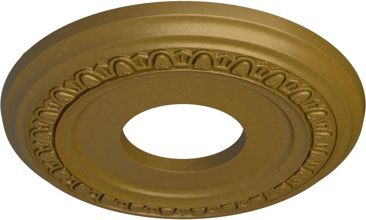 Ekena Millwork CM12JAGLS 12-1/4" x 4" x 1-1/8" Jackson Ceiling Medallion, Gold