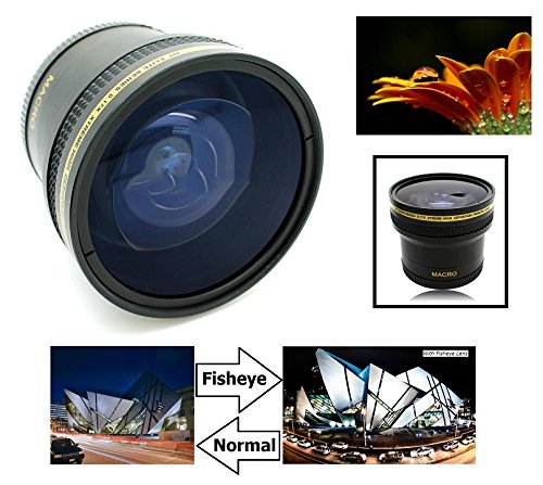 Super HD 0.17x Fisheye Lens with Macro for Canon VIXIA HF R80 R82