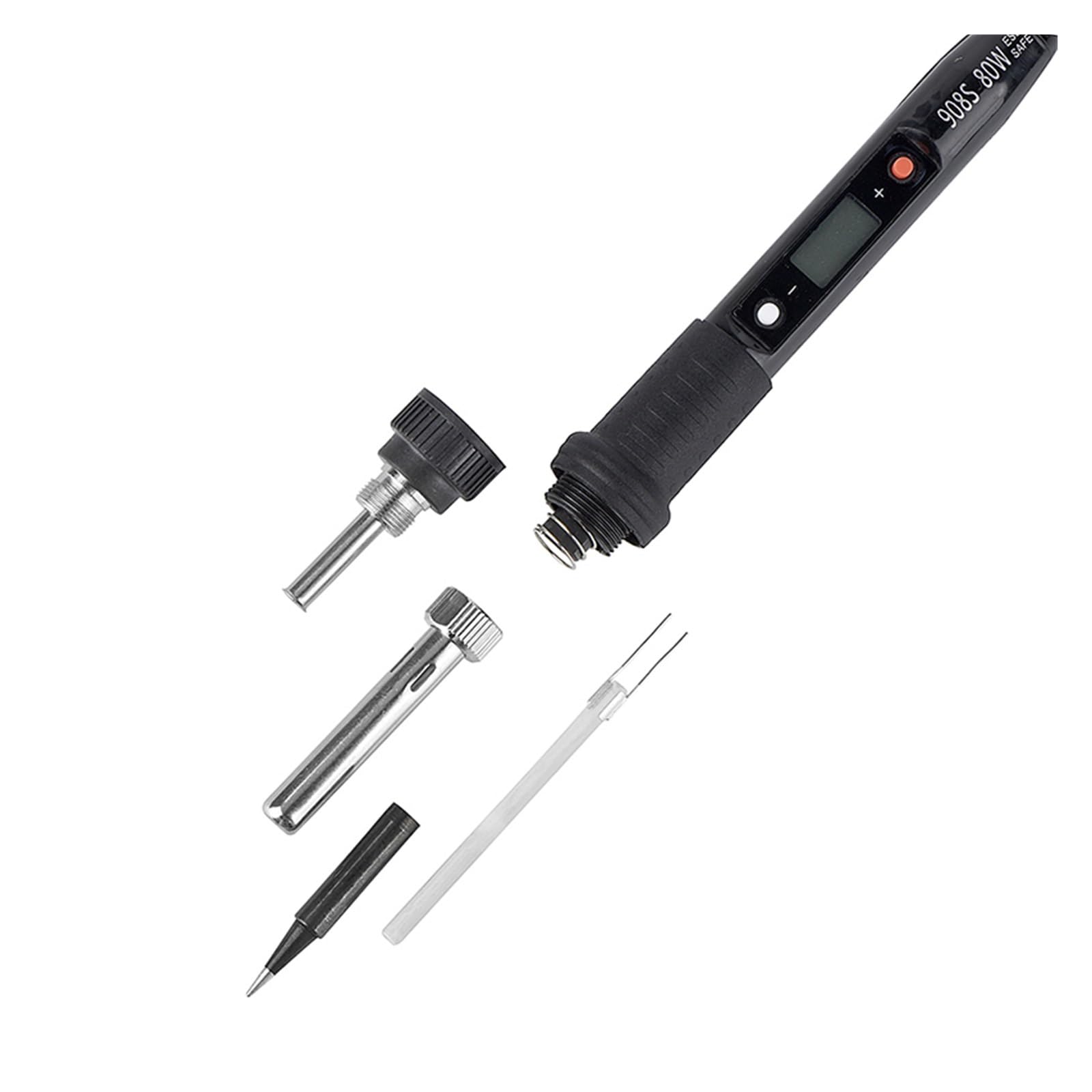 Kit saldatore elettrico, penna for saldatura digitale LCD Saldatore BGA, matita for saldatore con punta for saldatore for la casa fai-da-te 80W - Kit per saldatura(Red908S KIT3)