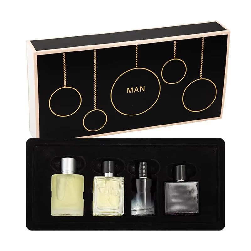 Miniatura 5 de Set de 4 piezas de perfume de regalo para hombres, Eau de Parfum para hombres, de larga duración, fragancia fresca, para cumpleaños a novio, San