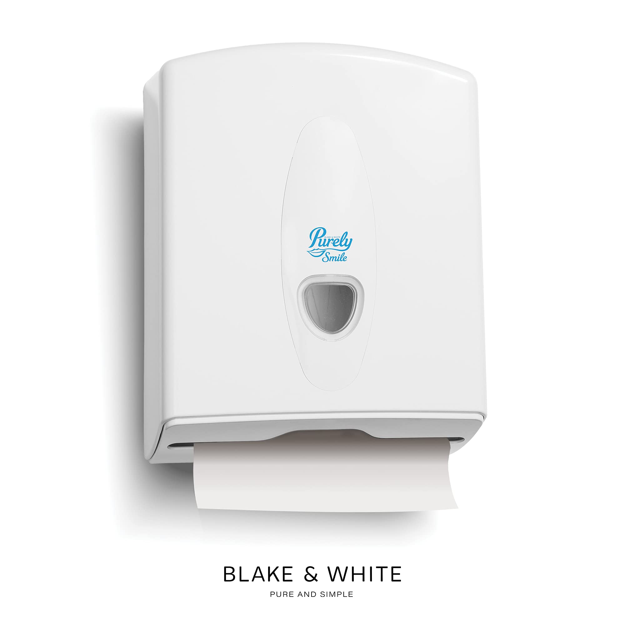 Blake & White Purely Smile PS1022 - Asciugamano pieghevole a C, 2 strati, confezione da 2400, colore: Bianco