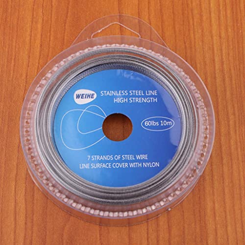 Línea de pesca de acero inoxidable 7 hilos 60LBS 10m miniatura 5
