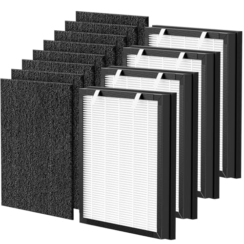 Image of P358 Replacement Filter Compatible with HEAPETS P358 Pet Air Purifier, HEPA Air Filter for Pet Hair, Dander & Odor, Includes 8 Pre-Filters + 4 Combo HEPA & Carbon Filters